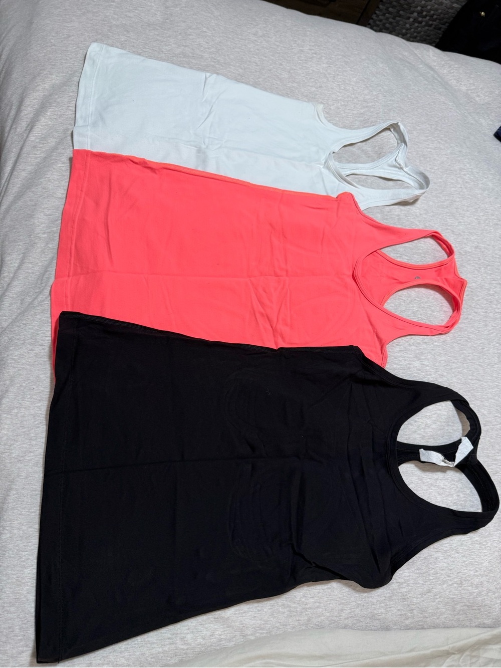 lululemon athletica Racerback Tank Tops in Black, Coral, White